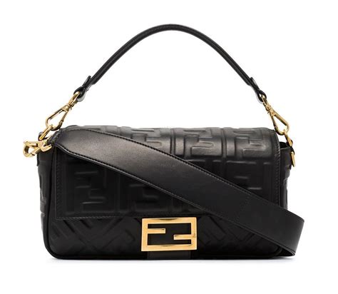 fendi shoulder bag black